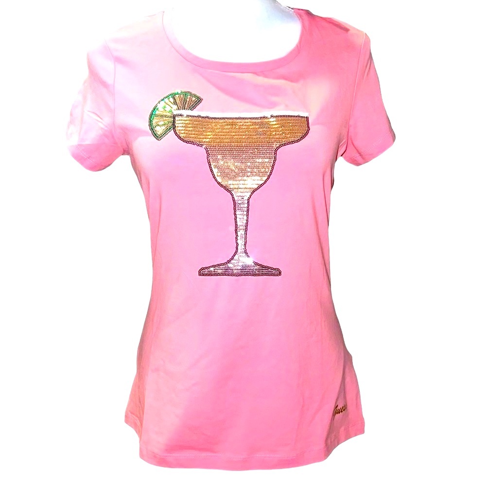 NWT Pink Guess Sequin Top